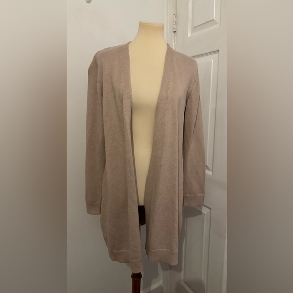 Eileen Fisher Knit Cardigan Organic Linen Cotton Coastal Office Quiet Luxury SML - Picture 2 of 9